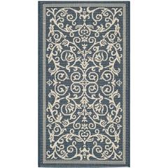 COURTYARD, NAVY / BEIGE, 2' X 3'-7", Area Rug, CY2098-268-2