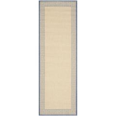 COURTYARD, NATURAL / BLUE, 2'-3" X 10', Area Rug, CY2099-3101-210