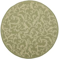 COURTYARD, OLIVE / NATURAL, 6'-7" X 6'-7" Round, Area Rug, CY2653-1E06-7R