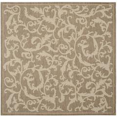 COURTYARD, BROWN / NATURAL, 6'-7" X 6'-7" Square, Area Rug, CY2653-3009-7SQ