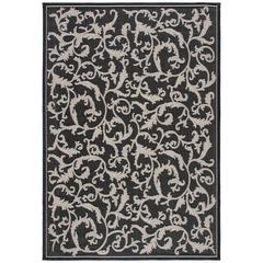 COURTYARD, BLACK / SAND, 6'-7" X 9'-6", Area Rug, CY2653-3908-6