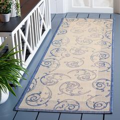 COURTYARD, NATURAL / BLUE, 2' X 3'-7", Area Rug, CY2665-3101-2