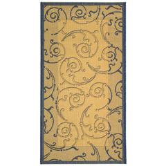 COURTYARD, NATURAL / BLUE, 2'-7" X 5', Area Rug, CY2665-3101-3