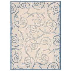 COURTYARD, NATURAL / BLUE, 4' X 5'-7", Area Rug, CY2665-3101-4