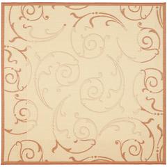 COURTYARD, NATURAL / TERRA, 6'-7" X 6'-7" Square, Area Rug, CY2665-3201-7SQ
