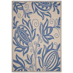 COURTYARD, NATURAL / BLUE, 6'-7" X 9'-6", Area Rug, CY2961-3101-6