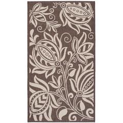 COURTYARD, CHOCOLATE / NATURAL, 4' X 5'-7", Area Rug, CY2961-3409-4