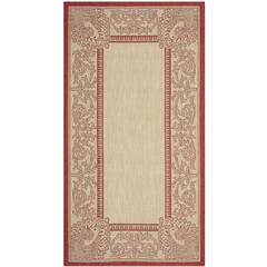 COURTYARD, NATURAL / RED, 2'-7" X 5', Area Rug, CY2965-3701-3