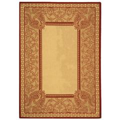 COURTYARD, NATURAL / RED, 4' X 5'-7", Area Rug, CY2965-3701-4