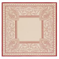 COURTYARD, NATURAL / RED, 6'-7" X 6'-7" Square, Area Rug, CY2965-3701-7SQ
