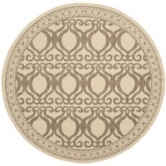 COURTYARD, NATURAL / BROWN, 6'-7" X 6'-7" Round, Area Rug, CY3040-3001-7R