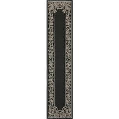 COURTYARD, BLACK / SAND, 2'-3" X 10', Area Rug, CY3305-3908-210