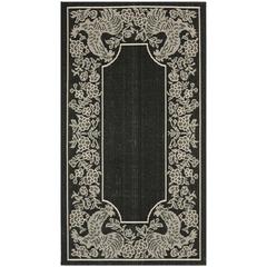 COURTYARD, BLACK / SAND, 2' X 3'-7", Area Rug, CY3305-3908-2