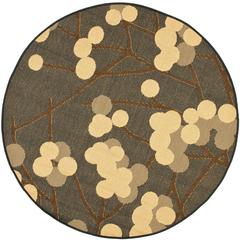 COURTYARD, BLACK NATURAL / BROWN, 5'-3" X 5'-3" Round, Area Rug, CY4037D-5R