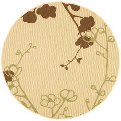 COURTYARD, NATURAL / OLIVE, 5'-3" X 5'-3" Round, Area Rug, CY4038A-5R