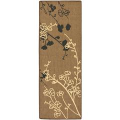 COURTYARD, BROWN NATURAL / BLACK, 2'-3" X 6'-7", Area Rug