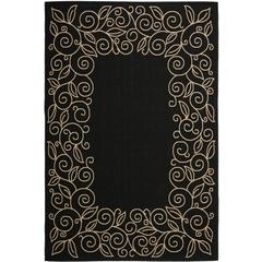COURTYARD, BLACK / BEIGE, 4' X 5'-7", Area Rug, CY5139D-4