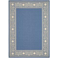 COURTYARD, BLUE / BEIGE, 8' X 11', Area Rug, CY5143C-8