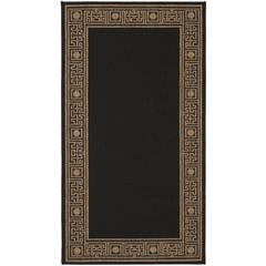 COURTYARD, BLACK / COFFEE, 2' X 3'-7", Area Rug