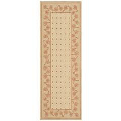 COURTYARD, IVORY / RUST, 2'-3" X 6'-7", Area Rug