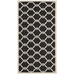 COURTYARD, BLACK / BEIGE, 2'-7" X 5', Area Rug, CY6009-226-3