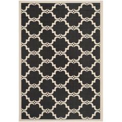 COURTYARD, BLACK / BEIGE, 6'-7" X 9'-6", Area Rug, CY6009-226-6