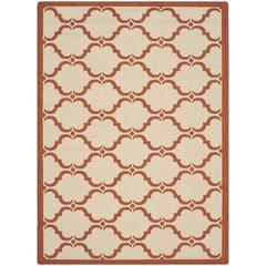 COURTYARD, BEIGE / TERRACOTTA, 4' X 5'-7", Area Rug, CY6009-231-4
