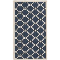 COURTYARD, NAVY / BEIGE, 2' X 3'-7", Area Rug, CY6009-268-2