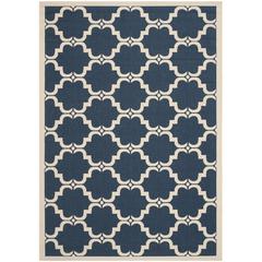 COURTYARD, NAVY / BEIGE, 6'-7" X 9'-6", Area Rug, CY6009-268-6