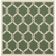 COURTYARD, DARK GREEN / BEIGE, 5'-3" X 5'-3" Square, Area Rug, CY6009-332-5SQ