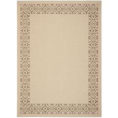 COURTYARD, CREAM / LIGHT CHOCOLATE, 8' X 11', Area Rug