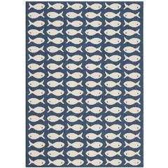COURTYARD, NAVY / BEIGE, 4' X 5'-7", Area Rug, CY6013-268-4