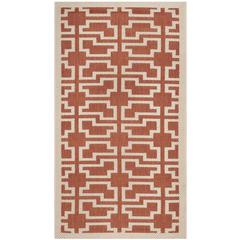 COURTYARD, TERRACOTTA / BEIGE, 2' X 3'-7", Area Rug, CY6015-241-2
