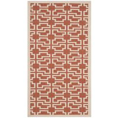 COURTYARD, TERRACOTTA / BEIGE, 2'-7" X 5', Area Rug, CY6015-241-3