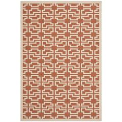 COURTYARD, TERRACOTTA / BEIGE, 5'-3" X 7'-7", Area Rug, CY6015-241-5