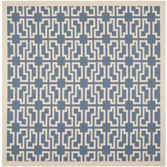 COURTYARD, BLUE / BEIGE, 7'-10" X 7'-10" Square, Area Rug, CY6015-243-8SQ