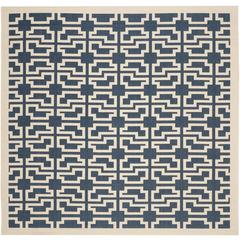 COURTYARD, NAVY / BEIGE, 7'-10" X 7'-10" Square, Area Rug, CY6015-268-8SQ