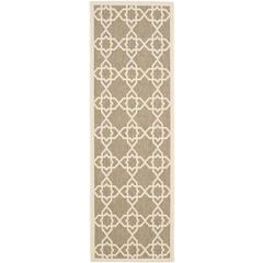 COURTYARD, BROWN / BEIGE, 2'-3" X 10', Area Rug