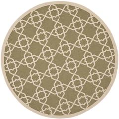 COURTYARD, GREEN / BEIGE, 6'-7" X 6'-7" Round, Area Rug, CY6032-244-7R