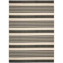 COURTYARD, BLACK / BONE, 8' X 11', Area Rug, CY6062-216-8