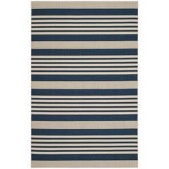 COURTYARD, NAVY / BEIGE, 4' X 5'-7", Area Rug, CY6062-268-4