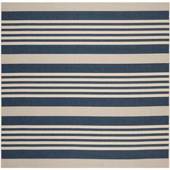 COURTYARD, NAVY / BEIGE, 5'-3" X 5'-3" Square, Area Rug, CY6062-268-5SQ