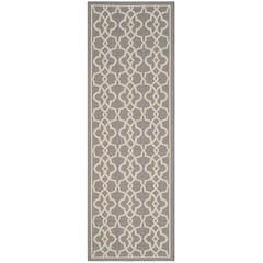 COURTYARD, GREY / BEIGE, 2'-7" X 8'-2", Area Rug