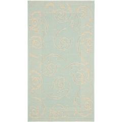 COURTYARD, AQUA / CREAM, 2' X 3'-7", Area Rug, CY6108-25-2