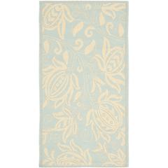 COURTYARD, AQUA / CREAM, 2'-7" X 5', Area Rug, CY6109-25-3