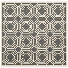 COURTYARD, ANTHRACITE / BEIGE, 5'-3" X 5'-3" Square, Area Rug, CY6112-246-5SQ