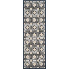COURTYARD, BEIGE / NAVY, 2'-3" X 6'-7", Area Rug, CY6112-258-27