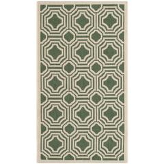 COURTYARD, DARK GREEN / BEIGE, 2' X 3'-7", Area Rug, CY6112-332-2