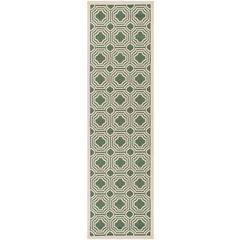 COURTYARD, DARK GREEN / BEIGE, 2'-3" X 8', Area Rug, CY6112-332-28