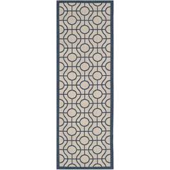 COURTYARD, BEIGE / NAVY, 2'-3" X 6'-7", Area Rug, CY6115-258-27